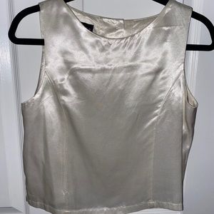 White/cream 90s silk like material Limited top